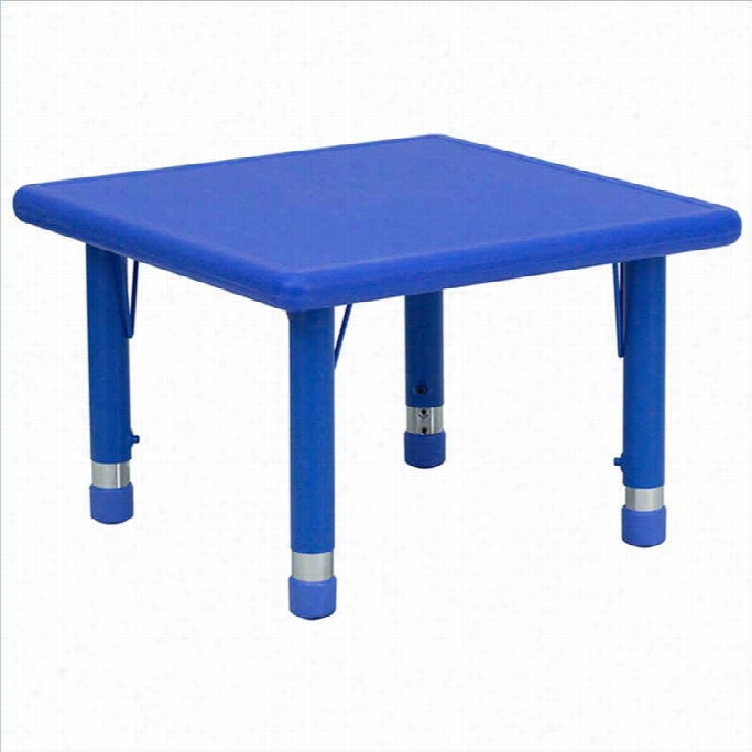 Flash Fuurniture Square Activit Ytable In Blue-24 Inch X 24 Inch