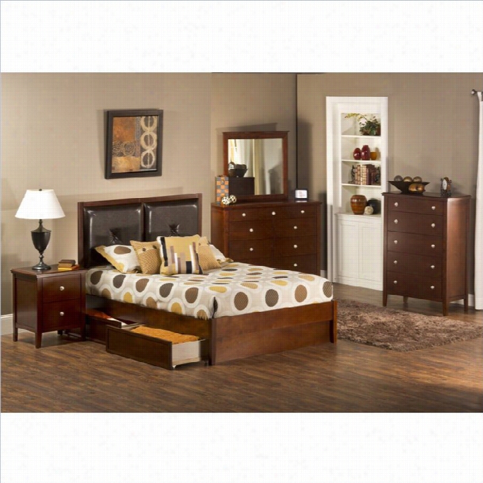 Hillsdal E Metro 4 Piece Bedroom Set With Martin Storage Bed-queen Espresso