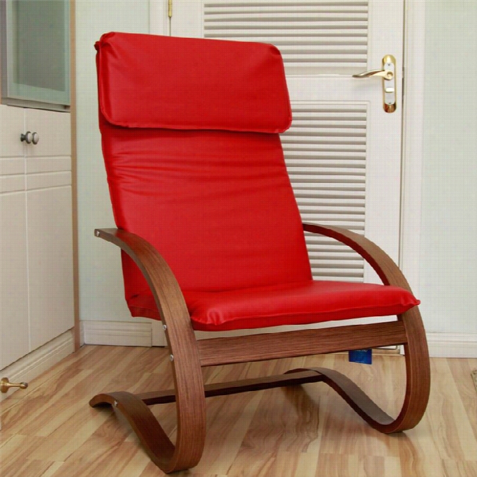 International Cqravan Stockholm Contemporary Lounge Chair In Red