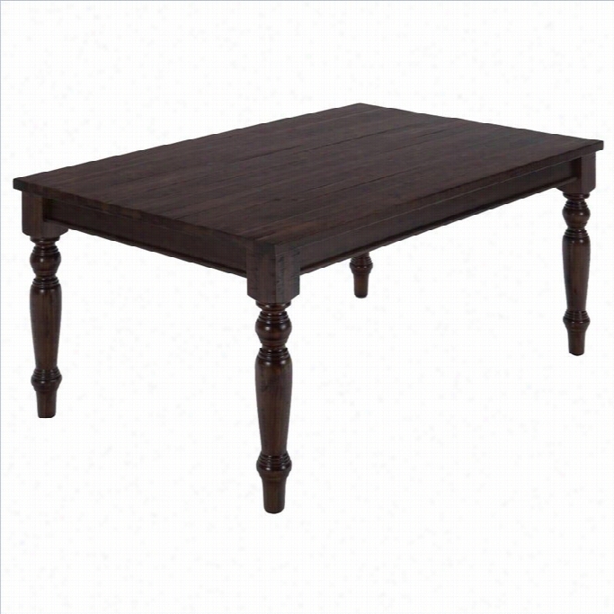 Jofran Rectangke Fixed Top Dining Table In Urban Lodge Brown