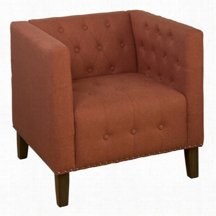 Jofran Zoe Tufted Accent Chair In Mango