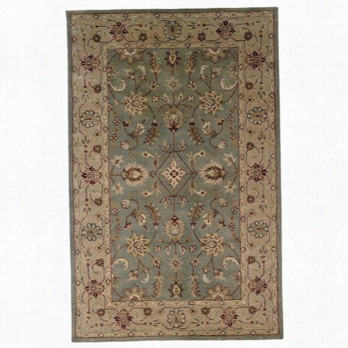 Linon Rosedown 5' X 8' Hand Tufted Wool Rug In Patina