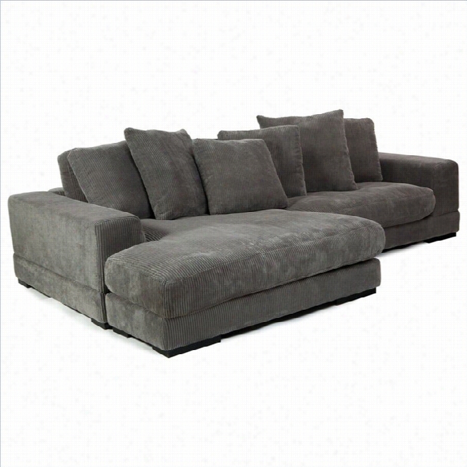 Moe's Plungesectional In Charcoal