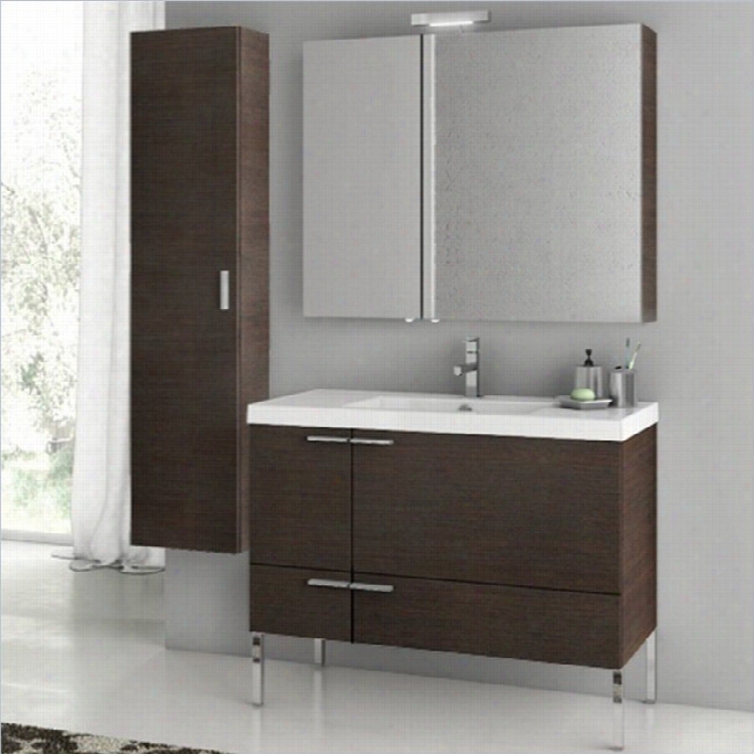 Nameek's Acf New Space 39 Standing Bathroom Vanity Set In Wenge