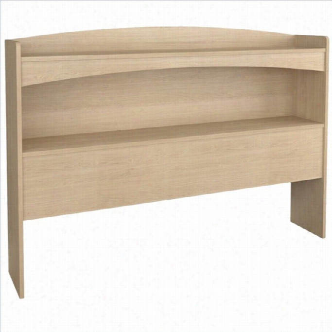 Nexera Alegria Full Bookcase Headboard  In Natural Maple