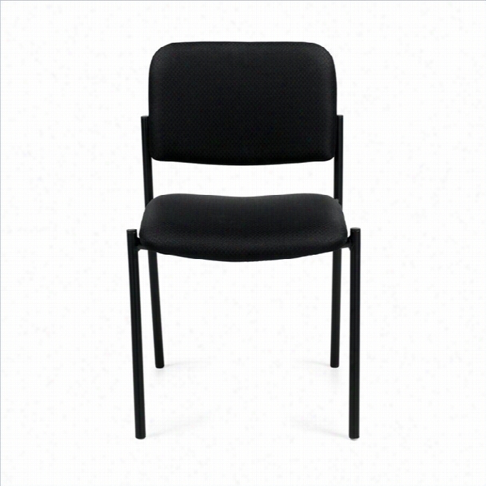 Offices T Ogo Armless Stacking Chair In Black