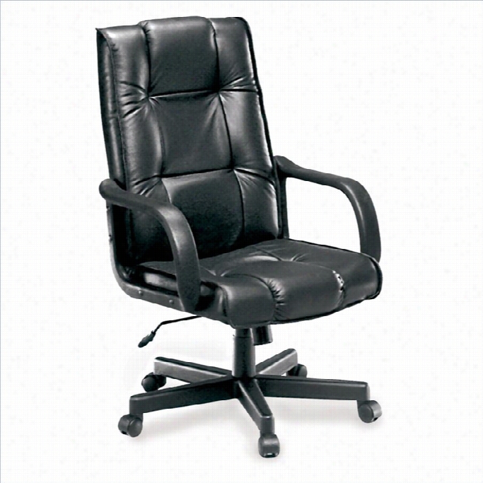 Ofm Executive Leather Office Seat Of Justice In Black