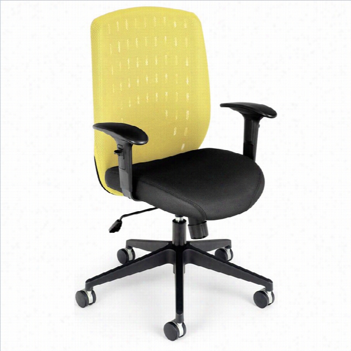 Ofm Vision Exceutive Office Chair In Buttercup Yellow