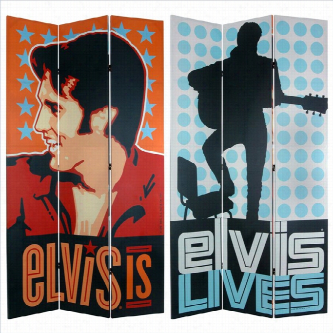 Oriental Elvis Presley Lives Room Divider