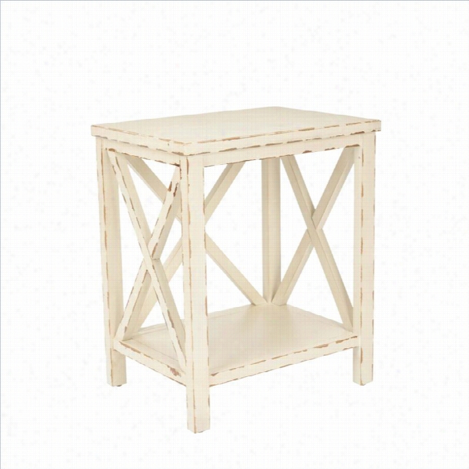 Safavieh Tremont Pine Wood End Table In Ivory