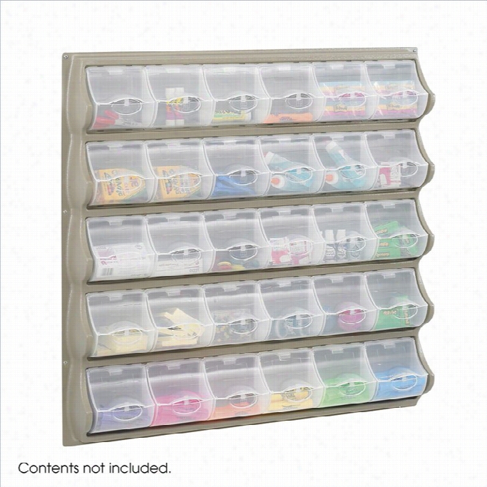 Safco Grey 30 Pocket Panel Bins