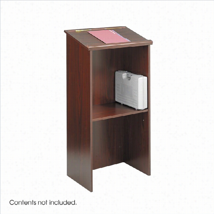 Safco Mahogany Sttand-up  Lectern Podium