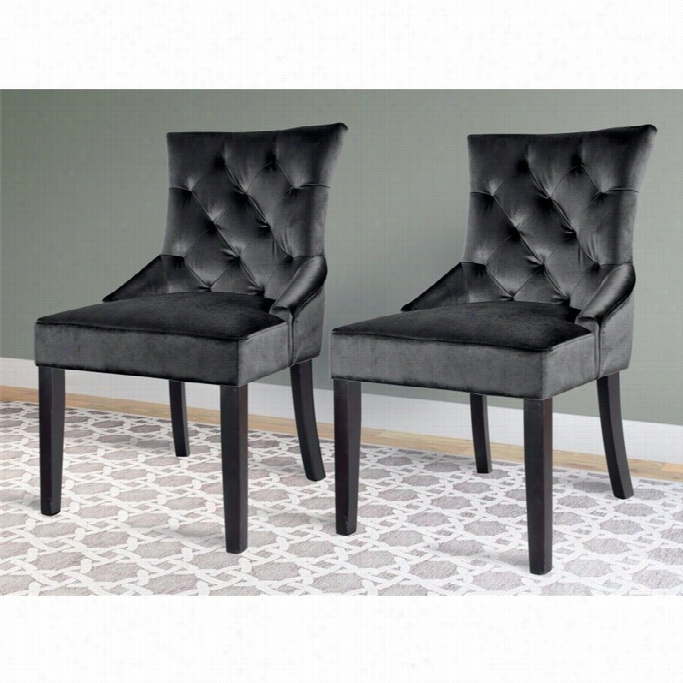 Sonax Corliving Antonio Accent Chair In Dark Gray (set Of 2)