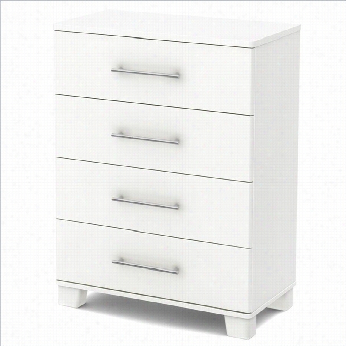 South Shore Cuddlyy 4-drawer Chest In Pure White