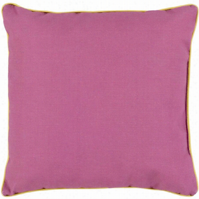 Surya Bahari Poly Fill 16 Square Pillow In Pink