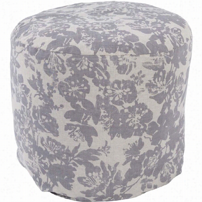 Surya Clzra Cube Pouf Ottoman In  Gray