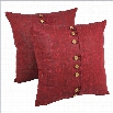 Blazing Needles 20 inch Throw Pillows in Burgundy (Set of 2)