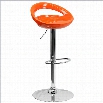 Flash Furniture 24 to 33 Stylish Adjustable Bar Stool in Orange