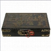 Oriental Furniture Domino Set Box in Black