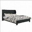 Sonax CorLiving Fairfield Tufted Queen Bed in Black Bonded Leather