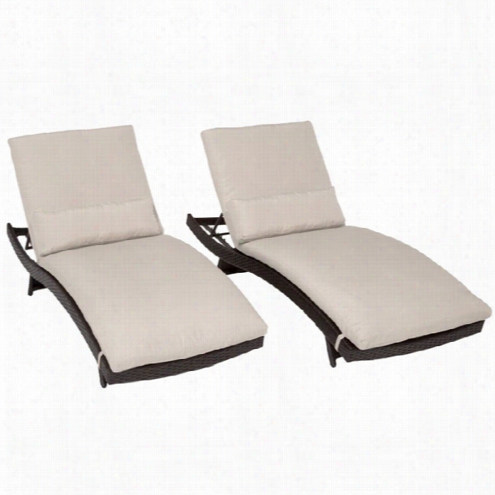 Tkc Bali Wicke Patio Lounges In Beige (set Of 2)