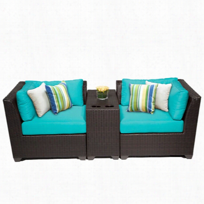 Tkc Barbados 3 Unite Outdoor Wicker Sofa Set In Aruba