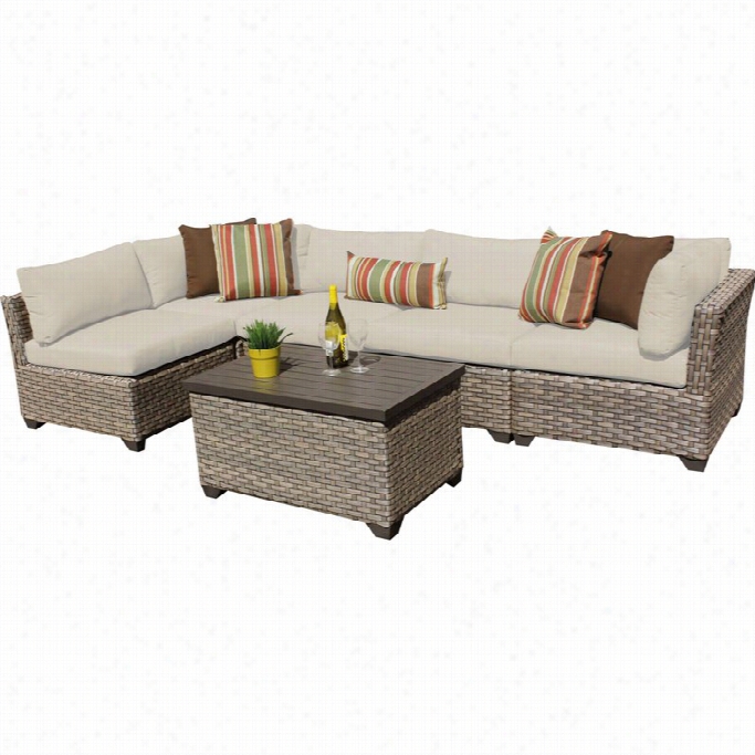 Tkc Monterey 6 Piece Outdoor Wicker Sofa Setin Beige