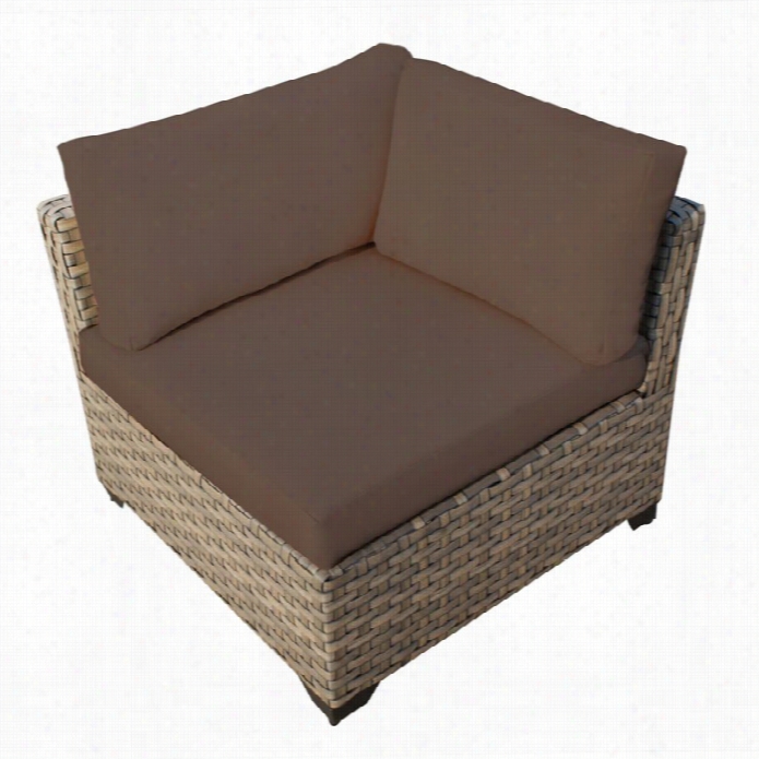 Tkc Monterey Outdoor Wicker Nonplus Chair In Cocoa (set Of 2)