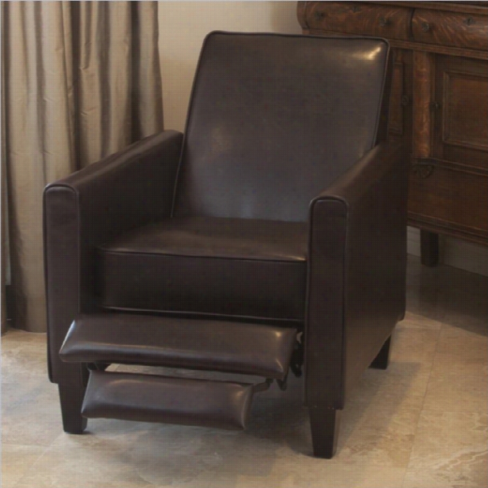 Trent Hoem Delouth Leather Recliner Club Chair