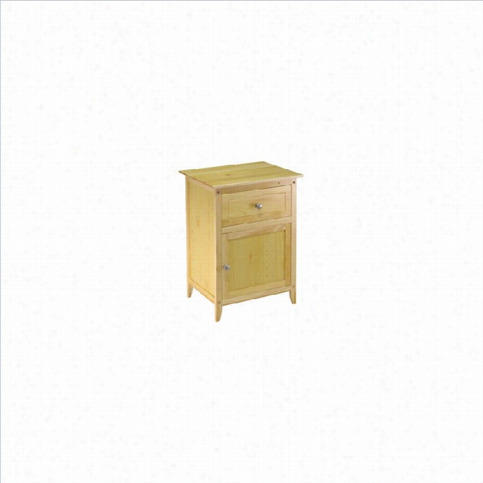 Winsome Nnight Stand Withcabinet And Drswer In Natiral Finish