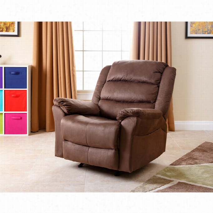 Abbyson Livelihood Aussie Mcirofiber Reccliner In Almond