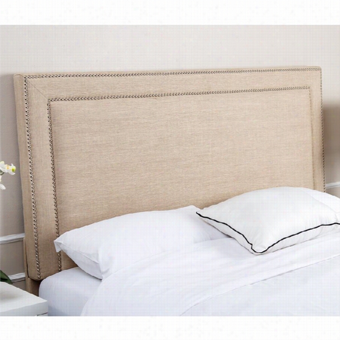 Abbyson Livelihood Cora Linen Upholstered Full Queen Headboard In Wheat