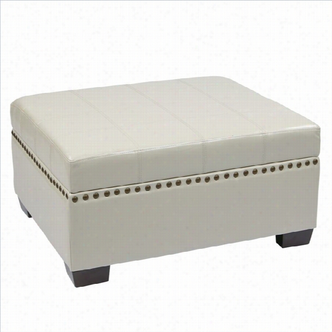 Avenue Six Ddtour Storage Otromaa Nwith Tray In Cream Eco Leather