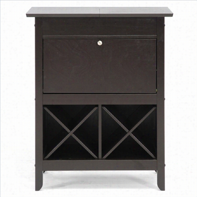 Bax Ton Sgudio  Tscany Dry Home Bar And Wine Cabinet In Dark Brown