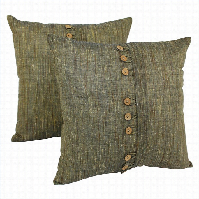 Blazing Needles 20 Inch Throw Pillows In Sage (set Of 2)