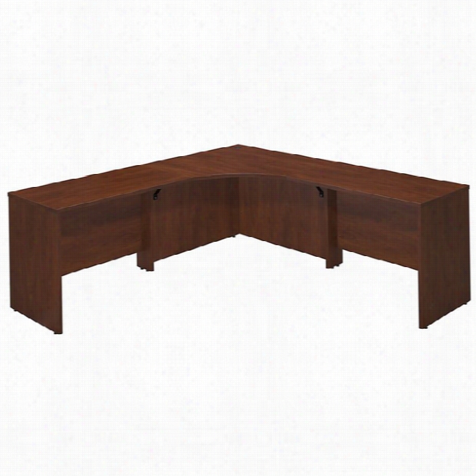 Bush Bbf Seies C Elite 83 L-shaped Comptuer Desk In Hanssen Cherry