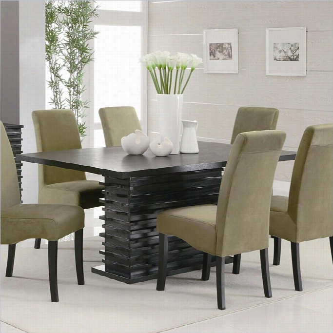 Coas Ter  Stanton Contemporary Diningt Able In Black Fiinsh