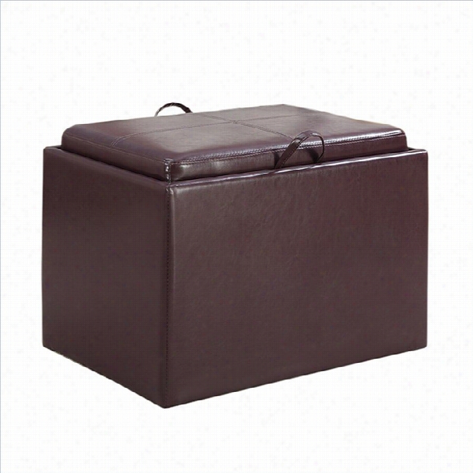 Convenience Concepts Designs4comfort Accent Storage Ottoman - Purple