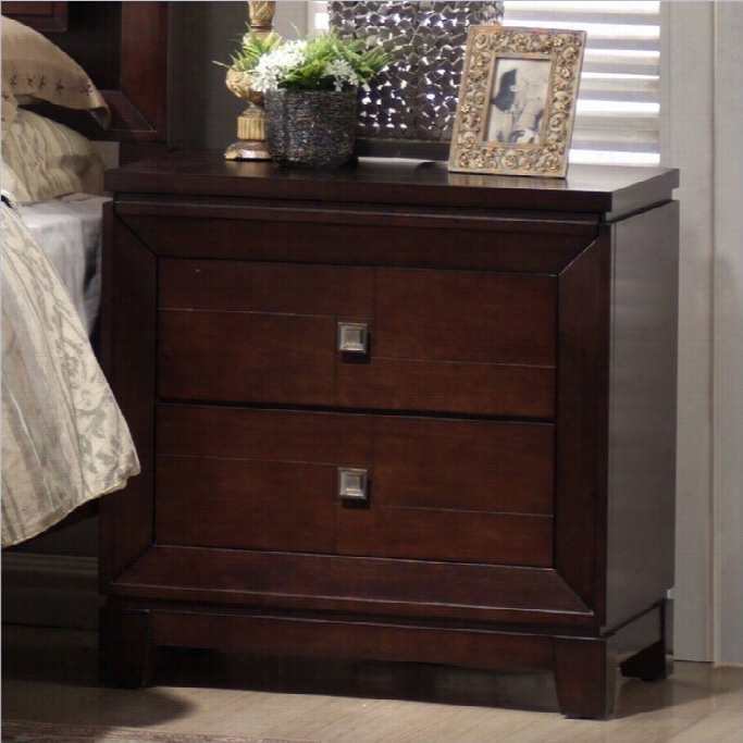 Elemens Londno Nightstand In War Cherry