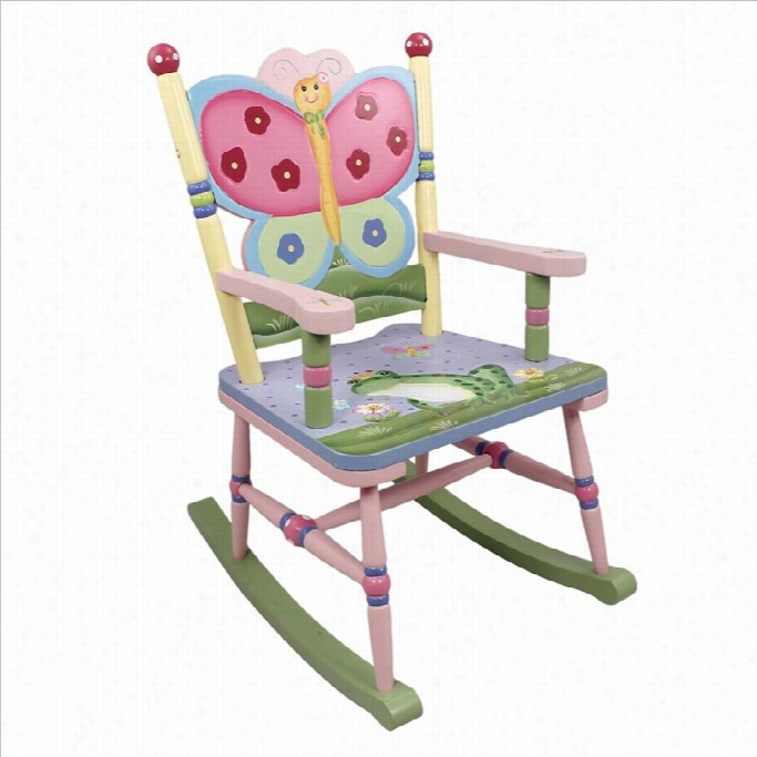 Fantasy Fields Hhand Painted Maagic Garden Rocking Chair