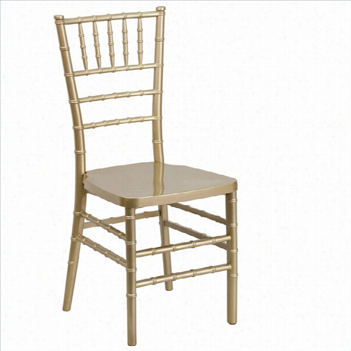 Flash Furniture Gold Resin Stacking Chiavari Ining Chair