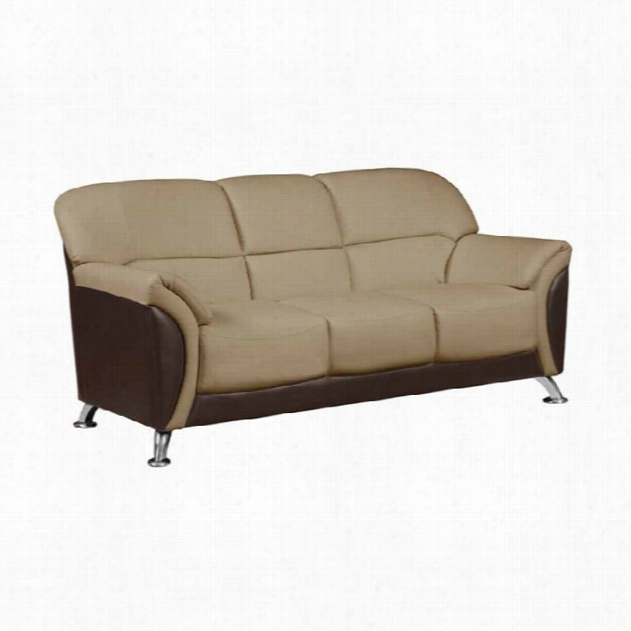 Global Furniture Usa Faux Leather Sofa In Cappuccino