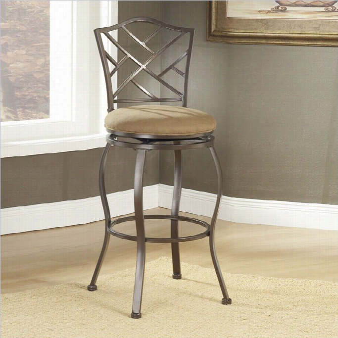 Hillsdale Hanover 24 Swivel Counter Stool N Brown