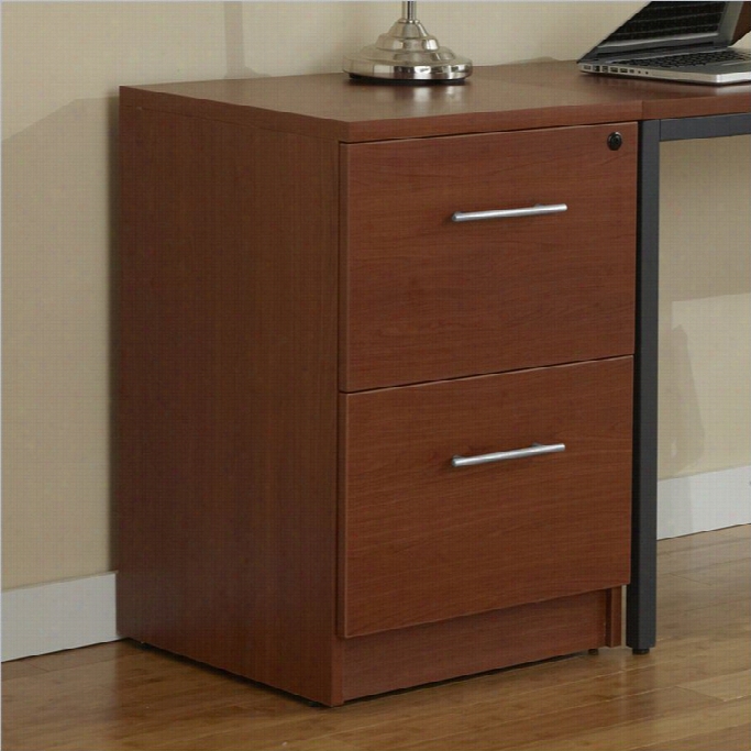 Jesper Office 100 Collection Desk High File Cabinet In Cherry