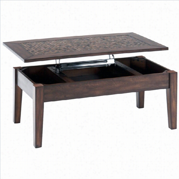 Jofran 698 Series Lift Top Cocktail Table With Til Einla In Baroque Brown