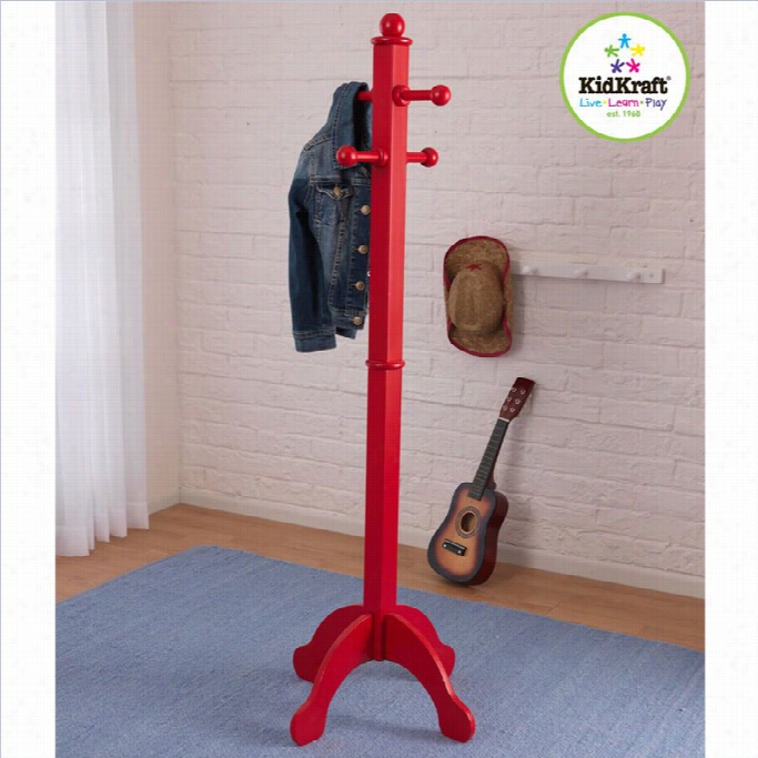 Kiddkraft Deluxe Clothes Pole In Red