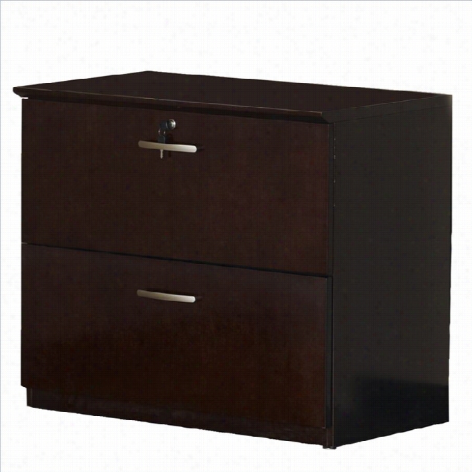 Mayline Napoli 2 Drawer Lateral Wood File Storgae Cabinet In Mahoggany
