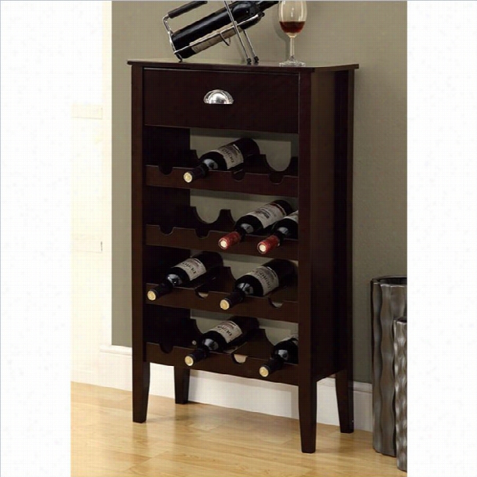 Monarch Wwine Rack For 16 Bottles In Cappuccino