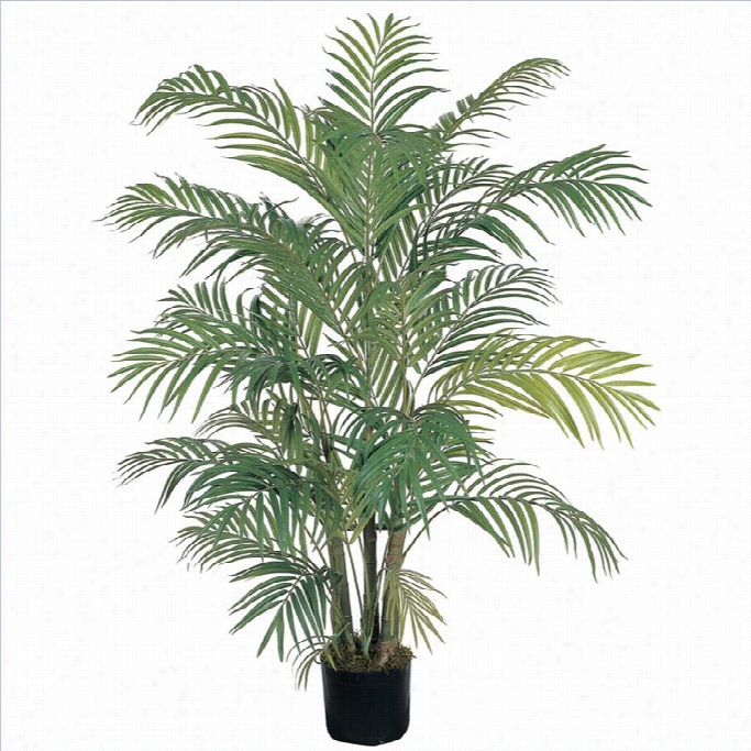 Nearly  Natural 4' Arecaa Silk Palm Tree In Green