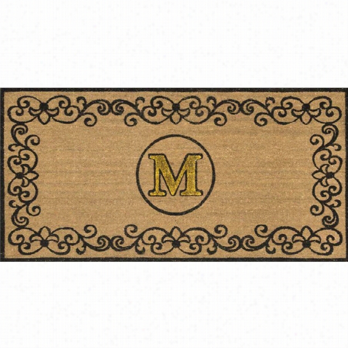 Nuloom 2  6 X 4' Machine Made Outdoor Doormat Rug In Letter M